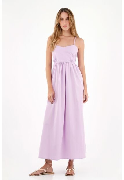 Vestido Largo De Tiras Morado Para Mujer