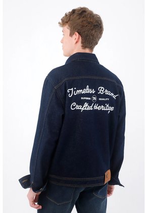 Tennis Chaqueta Fit Relajado Con Bolsillo Angular En Denim Para Hombre