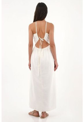 Tennis Vestido Largo Con Abertura Y Estampado En Falda Para Mujer