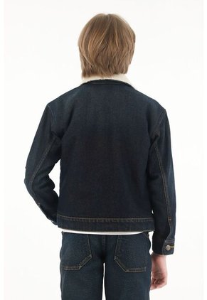 Chaqueta Trucker Forrada En Ovejero Para Niño