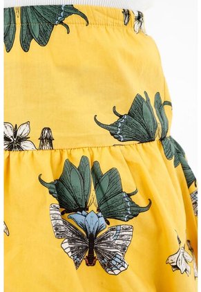 Falda Amarilla Tipo Globo Para Niña