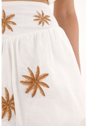 Tennis Falda Corta Abombachada Crudo Para Mujer