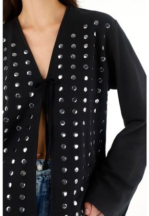 Tennis Buzo Con Taches Decorativos Negro Para Mujer