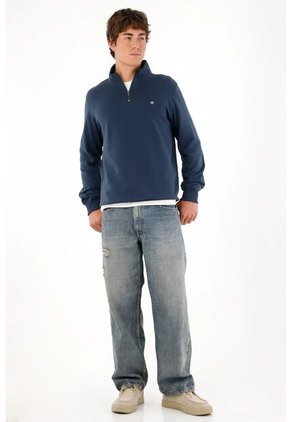 Tennis Buzo De Cuello Alto Azul Para Hombre