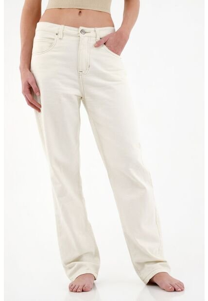 Jean Recto Crudo Para Mujer