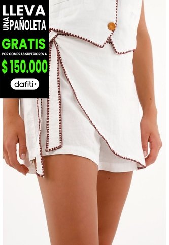 Tennis Bermuda Blanca Tipo Falda Short Para Mujer Tennis