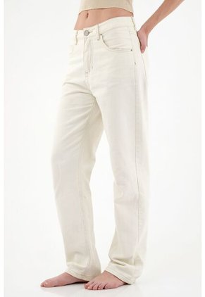 Jean Recto Crudo Para Mujer