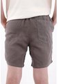 Tennis Bermuda De Ajuste Relajado Con Pretina Elástica Y Cordón En Lino Gris Para Hombre de Tennis
