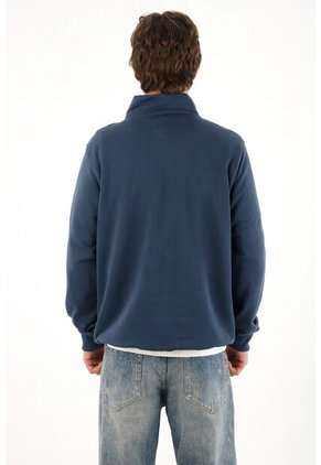 Tennis Buzo De Cuello Alto Azul Para Hombre