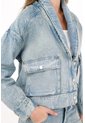 Tennis Chaqueta Fit Relajado Con Cuello Amplio De Denim Para Mujer de Tennis