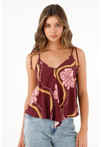 Camisa Tipo Pañoleta Estampada Para Mujer Tennis