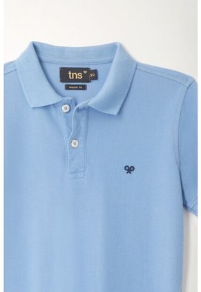Polo Cuello Tejido Azul Para Niño