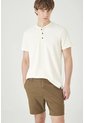 Tennis Bermuda Clásica Regular Con Bolsillos De Ojal En Algodón Caqui Para Hombre de Tennis