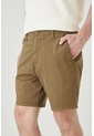 Tennis Bermuda Clásica Regular Con Bolsillos De Ojal En Algodón Caqui Para Hombre de Tennis