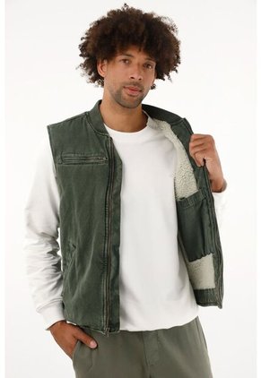 Tennis Chaleco Verde Con Teñido Overdye Para Hombre