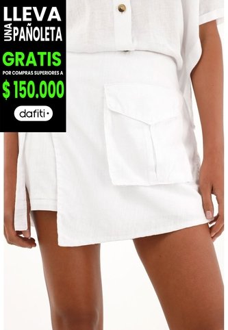 Tennis Falda Short Blanca De Apariencia Lino Para Mujer Tennis