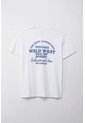 Tennis Camiseta Manga Corta Estampada Blanca De Silueta Amplia Para Hombre Con Acabado Ligero de Tennis