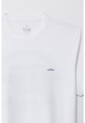 Tennis Camiseta Manga Corta Estampada Blanca De Silueta Amplia Para Hombre Con Acabado Ligero
