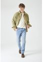 Tennis Chaqueta Fit Relajado Con Acolchado De Rombos En Verde Oliva Para Hombre de Tennis