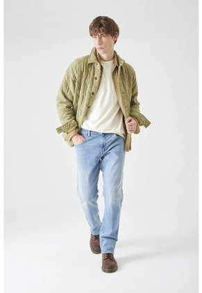 Tennis Chaqueta Fit Relajado Con Acolchado De Rombos En Verde Oliva Para Hombre