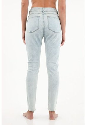 Tennis Jean Jegging De Tiro Alto Azul Claro Para Mujer