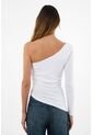 Tennis Camiseta De Un Solo Hombro Blanca Para Mujer de Tennis