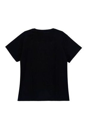 Camiseta Negra Con Estampado Para Mujer