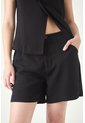 Tennis Bermuda Fit Relajado Con Bolsillos Laterales En Negra Para Mujer de Tennis