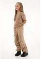 Pantalón Tipo Parachute Crudo Para Niña de Tennis