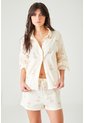 Tennis Bermuda Con Estampado Floral En Algodón Crema Para Mujer de Tennis