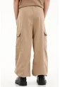 Pantalón Tipo Parachute Crudo Para Niña de Tennis