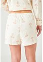 Tennis Bermuda Con Estampado Floral En Algodón Crema Para Mujer de Tennis