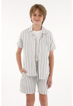 Bermuda Azul Tipo Chino Para Niño