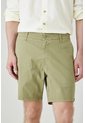 Tennis Bermuda Tradicional Con Bolsillos Diagonales En Algodón Verde Oliva Para Hombre de Tennis