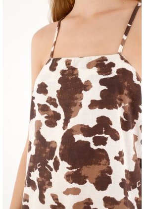 Vestido Corto Con Estampado Animal Print Para Mujer