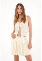 Tennis Chaleco Con Textura Y Transparencia Crudo Para Mujer de Tennis