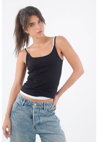 Tennis Camiseta Tipo Esqueleto En Tejido Liviano Negra Para Mujer Tennis