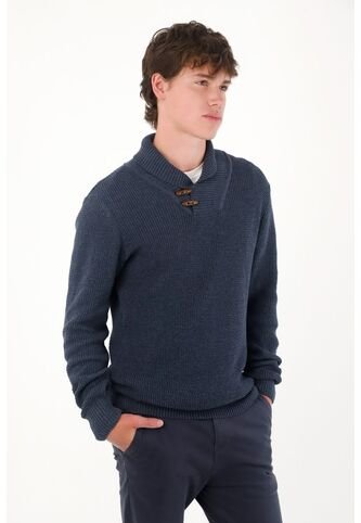 Tennis Buzo Tejido Manga Larga Azul Para Hombre Tennis