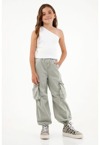 Pantalón Verde Tipo Jogger Para Niña Tennis