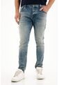 Tennis Jean Skinny Tiro Medio Con Pigmento Blanco Para Hombre de Tennis