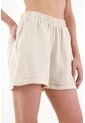 Bermuda En Lino Crudo Para Mujer de Tennis