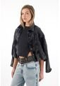 Tennis Chaqueta En Black Denim Tipo Globo Para Mujer de Tennis