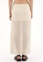 Falda Larga En Tela Tipo Malla Crudo Para Mujer de Tennis