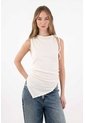 Tennis Camiseta Con Recogido Lateral Crudo Para Mujer de Tennis