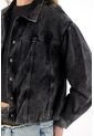 Tennis Chaqueta En Black Denim Tipo Globo Para Mujer de Tennis
