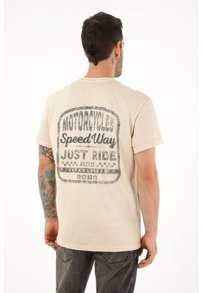 Camiseta Crudo Con Estampado Para Hombre