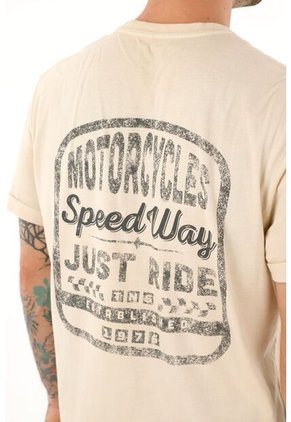 Camiseta Crudo Con Estampado Para Hombre