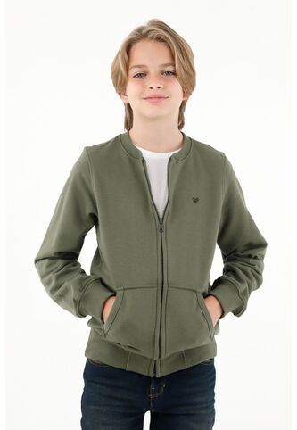 Buzo Verde Cuello Neru Para Niño Tennis