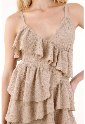 Tennis Vestido Corto Con Boleros Café Para Mujer