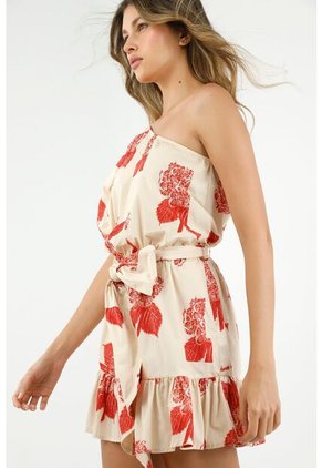 Vestido  Para Mujer Tennis, Vestidos Corto Estampado Orquideas Rojas